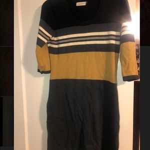 Striped sweater dress